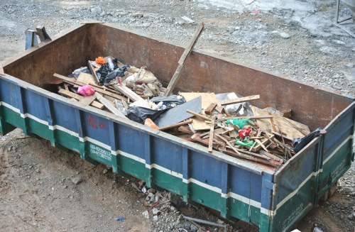 Furniture being assessed for disposal in Northolt